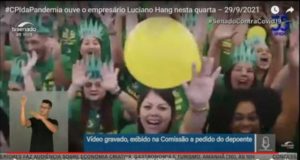 Propaganda da Havan foi transmitida durante sessão da CPI desta quarta-feira (29). Imagem: Reprodução