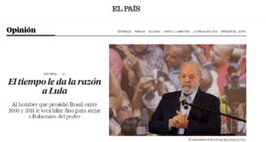 El País elogia "o tempo da razão" de Lula