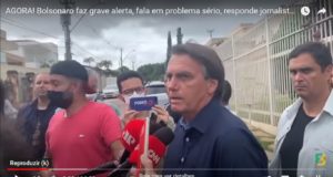 Bolsonaro em coletiva de imprena