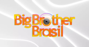 Logo fo Big Brother Brasil em cor laranja com fundo branco. Está escrito Big Brother Brasil, sendo que o O de Brother é ilustrado com uma câmera.