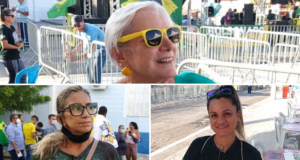 O DCM acompanhou apoiadores do presidente Jair Bolsonaro (PL) em visita à cidade de Caicó. Na foto está Mirna (acima), Miriam (canto inferior esquerdo) e Ana Paulo (canto inferior direito)