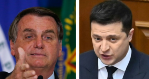 Lenio Streck ironiza crítica de Bolsonaro. Montagem, Bolsonaro à esquerda e Zelensky à direita.