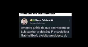 A imagem do tuíte de Marco Feliciano