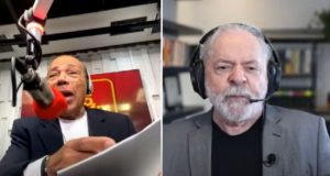 A imagem da entrevista de Lula