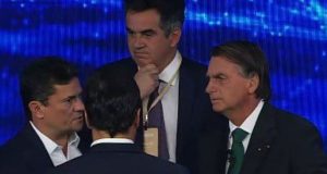 Moro e outros aliados de Jair Bolsonaro nos bastidores de debate