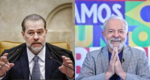 Montagem de fotos de Dias Toffoli e Lula