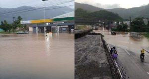 Cidade de Ubatuba debaixo d'água