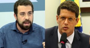 Montagem de fotos de Guilherme Boulos e Ricardo Salles