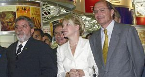 Lula, Marta e Alckmin em 2004, quando ela era prefeita. Foto: Wikimedia Commons