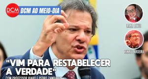 DCM Ao Meio-Dia: Haddad arrebenta bolsonaristas com tática Dino; PF cumpre 20 mandatos contra golpistas do 8/1. Foto: Reprodução/DCMTV/YouTube