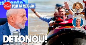 DCM Ao Meio-Dia: Lula reage ao caos de RS e critica Bolsonaro: "Quando teve a cheia na Bahia, ele estava no jet ski". Foto: Reprodução/DCMTV/YouTube