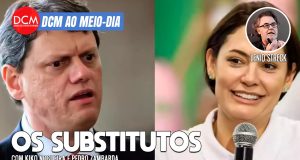 DCM Ao Meio-Dia: Michelle e Tarcísio lideram como opções para substituir Bolsonaro em 2026, diz pesquisa Quaest. Foto: Reprodução/DCMTV/YouTube