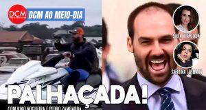 DCM Ao Meio-Dia: Eduardo Bolsonaro aparece de jet-ski e é esculachado nas redes; Lula viaja pela 4ª vez ao RS. Foto: Reprodução/DCMTV/YouTube