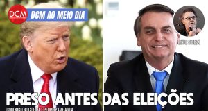 DCM Ao Meio-Dia: “Fui salvo pela sorte ou por Deus”, diz Trump; Bolsonaro tem de ser preso antes de eleição americana. Foto: Reprodução/DCMTV