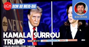 DCM Ao Meio-Dia: AtlasIntel: Boulos tem empate técnico com Marçal; Kamala vence debate com Trump. Foto: Reprodução/DCMTV/YouTube