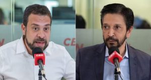 Montagem de fotos de Guilherme Boulos e Ricardo Nunes