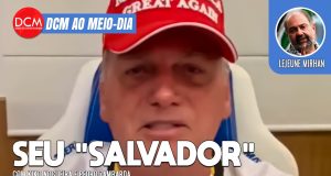 DCM Ao Meio-Dia: Bolsonaro manifesta apoio a Trump, seu “salvador”; a extrema-direita e o esquilo Peanut. Foto: Reprodução/DCMTV